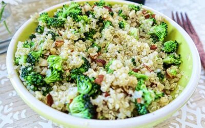 Taboulé de quinoa aux brocolis crus et éclats d’amandes